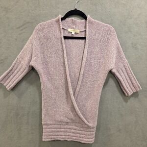 Lineamaglia‎ Alpaca Wool Blend Deep V Sweater Women's Size XS ITALY Classic Warm